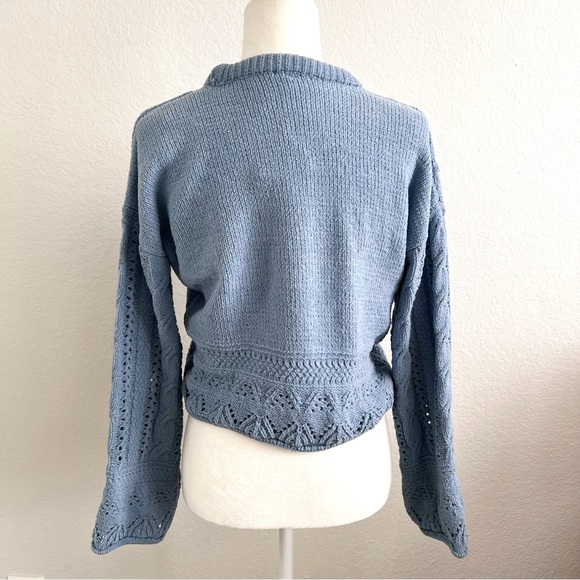Blue Knit Sweater M - Picture 6 of 7